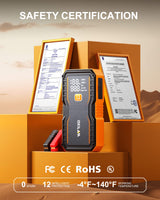 Oxilam Motor Vehicle Parts OXILAM Jump Starter Y5 10000A – 24000mAh Car Battery Booster, Portable 12V Jump Starter with LED Light, USB & Type-C Power Bank