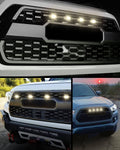 Oxilam Motor Vehicle Lighting OXILAM LED Grille Lights with Harness & Fuse for Toyota Tacoma TRD PRO Front Grille 2016 2017 2018 2019 (4PCS, Black Shell with Warm White Light)