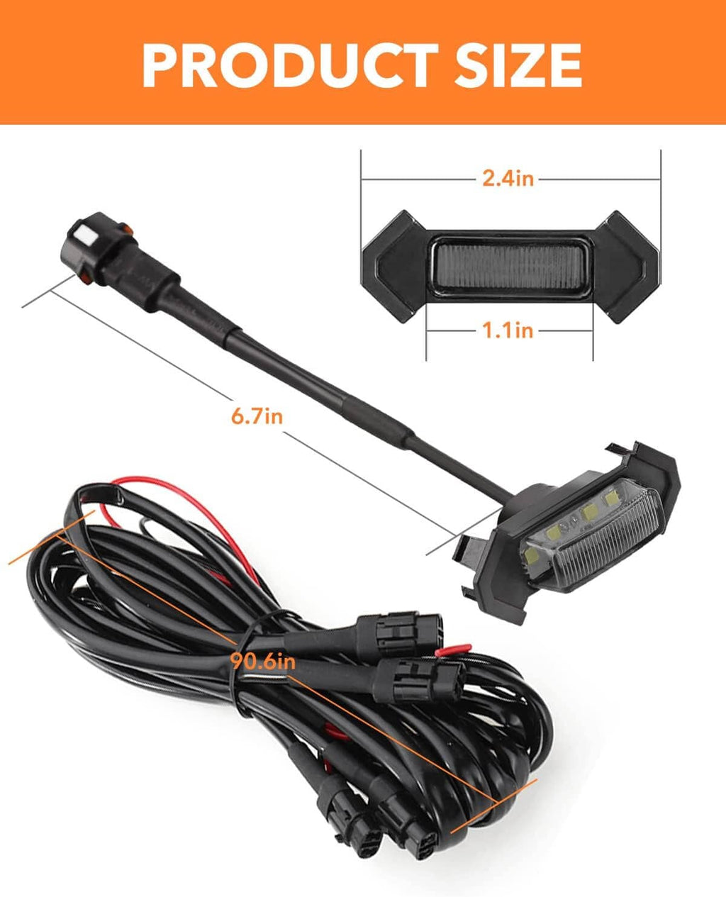 Oxilam Motor Vehicle Lighting OXILAM LED Grille Lights with Harness & Fuse for Toyota Tacoma TRD PRO Front Grille 2016 2017 2018 2019 (4PCS, Black Shell with Warm White Light)