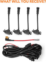 Oxilam Motor Vehicle Lighting OXILAM LED Grille Lights with Harness & Fuse for Toyota Tacoma TRD PRO Front Grille 2016 2017 2018 2019 (4PCS, Black Shell with Warm White Light)