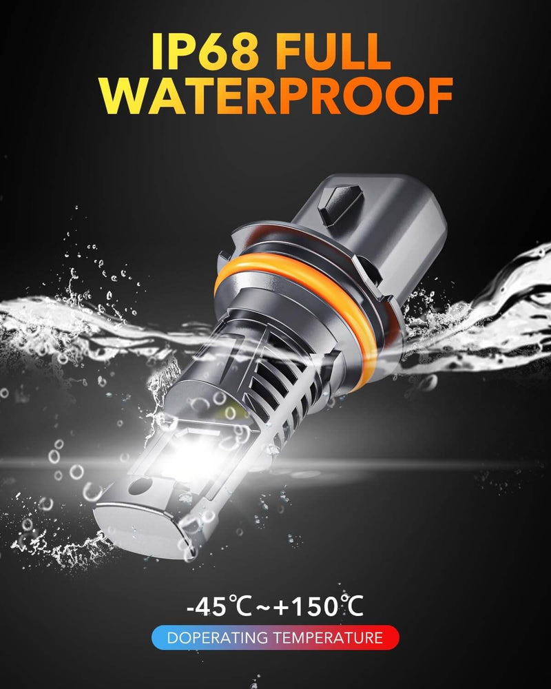 Oxilam Motor Vehicle Lighting OXILAM Newest 9004 LED Fog Light Bulbs, 30000 Lumens, 6500K, Plug & Play