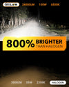 Oxilam Motor Vehicle Lighting OXILAM Newest 9012 LED Light Bulb,100W 24000 Lumens per set