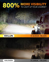 Oxilam Motor Vehicle Lighting OXILAM Newest H13 9008 Fog Light Bulbs, 800% Ultra Brightness, 1:1 Size as Stock Bulb, Wireless
