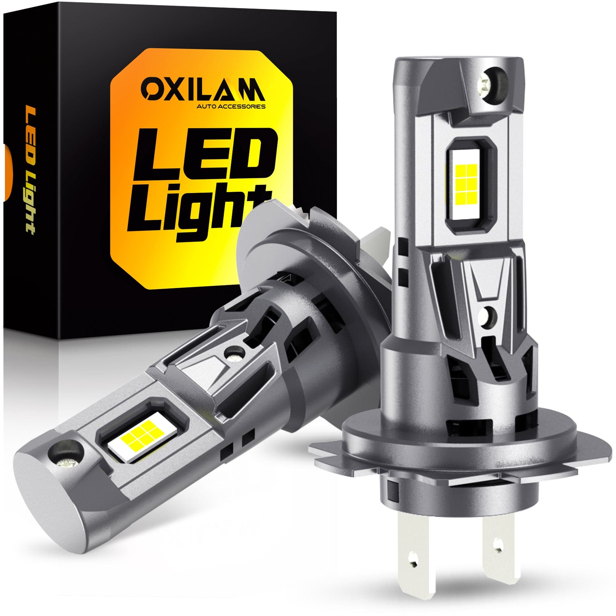 Oxilam Motor Vehicle Lighting OXILAM Newest H7 LED Bulb 22000LM 700% Brighter, 1:1 Size No Adapter Required