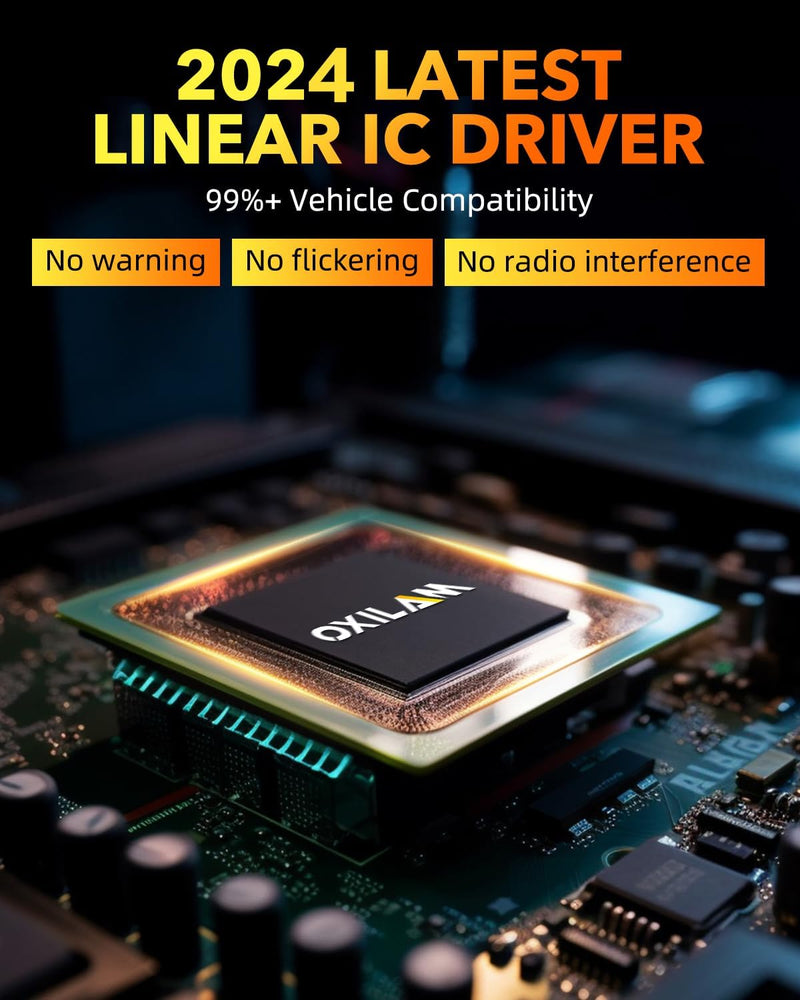 Oxilam Motor Vehicle Lighting OXILAM Newest H7 LED Bulb 22000LM 700% Brighter, 1:1 Size No Adapter Required