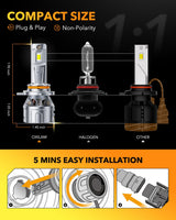 Oxilam Motor Vehicle Lighting OXILAM P2 Series 9012 LED Bulbs–High Brightness and Long-Lasting Performance