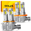 Oxilam Motor Vehicle Lighting OXILAM Q26 H11 9005 Light Bulbs Combo,  Pack of 4, 6500K Cool White Light, 1:1 Size Halogen Bulbs Replacement