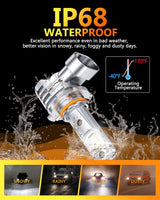 Oxilam Motor Vehicle Lighting OXILAM Q26 Series 9006 LED Headlight Fog Light Bulbs 6500K White High Bright CANbus