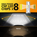 Oxilam Motor Vehicle Lighting OXILAM Q26 Series H7 White LED Headlight Bulbs - 4X Brighter, Easy Install, Durable, Waterproof, 6500K Light