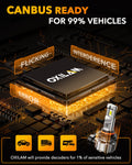 Oxilam Motor Vehicle Lighting OXILAM Q6 Series 9005/HB3 9006/HB4 LED Headlight and Fog Light Bulbs, 34000LM, 6500K White, Fanless, 1:1 Mini Size, Plug and Play, Pack of 4