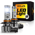 Oxilam Motor Vehicle Lighting OXILAM Q6 Series 9005 HB3 LED Headlight Bulbs, 17000LM 6500K White, Fanless 1:1 Mini Size, Plug and Play, Pack of 2