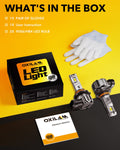 Oxilam Motor Vehicle Lighting OXILAM Q6 Series 9006 HB4 LED Headlight Bulbs, 17000LM 6500K White, Fanless 1:1 Mini Size, Plug and Play, Pack of 2