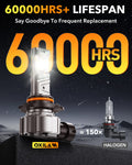 Oxilam Motor Vehicle Lighting OXILAM Q6 Series 9006 HB4 LED Headlight Bulbs, 17000LM 6500K White, Fanless 1:1 Mini Size, Plug and Play, Pack of 2