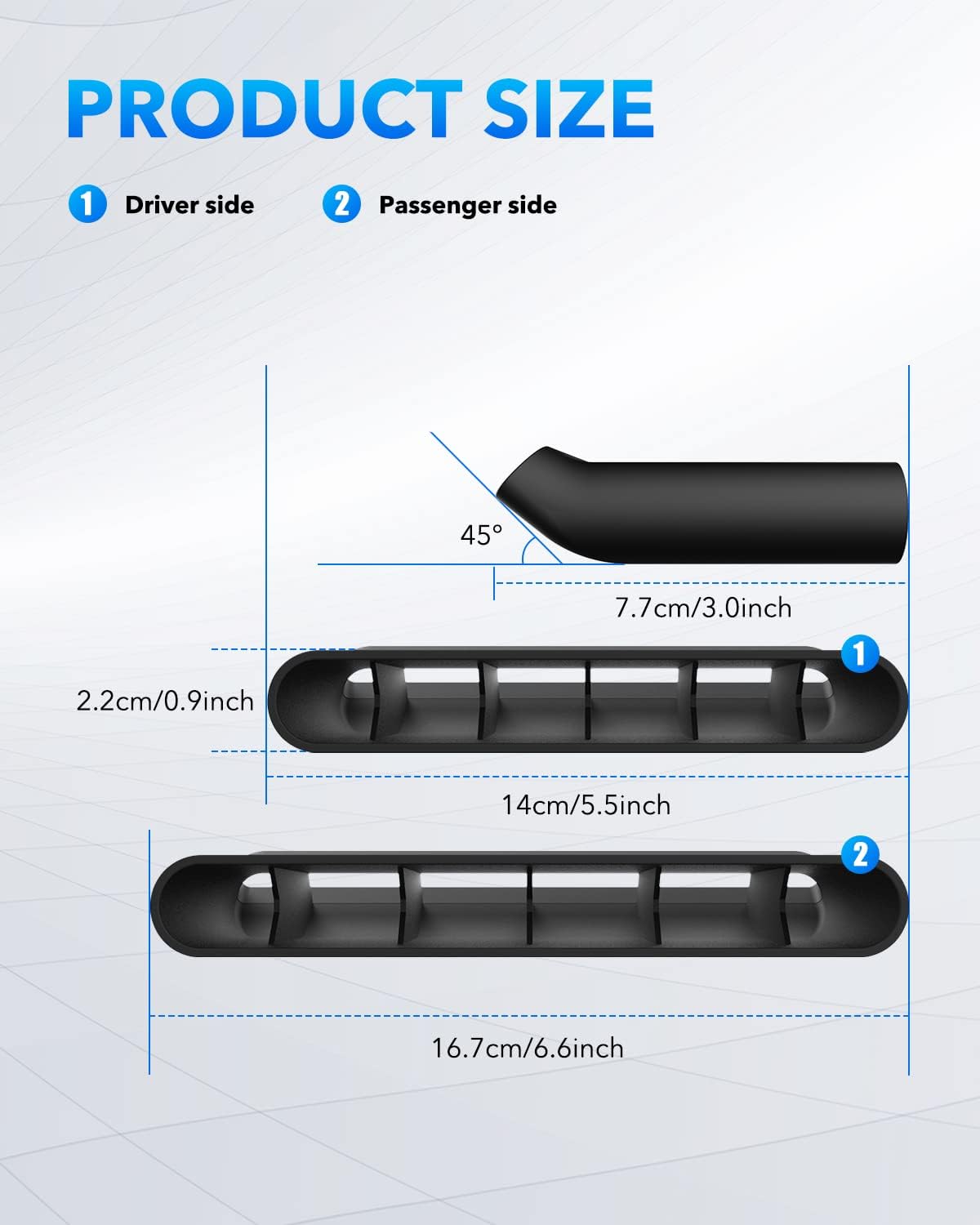 Oxilam Motor Vehicle Parts OXILAM Under Seat Vent Deflectors for Chevrolet Chevy Silverado and GMC Sierra 2014 2015 2016 2017 2018 2019, Rear AC Vent Directional Deflectors for Rear Passenger