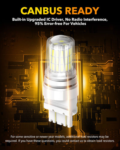 Oxilam Brake OXILAM Upgraded 3156 3157 LED Bulb Reverse Light, 600% Brightness 6500K White, Super Bright 3057 4157 4057 3457 LED Light Bulb with Projector for Backup Reverse Signal Blinker Tail DRL Brake Light