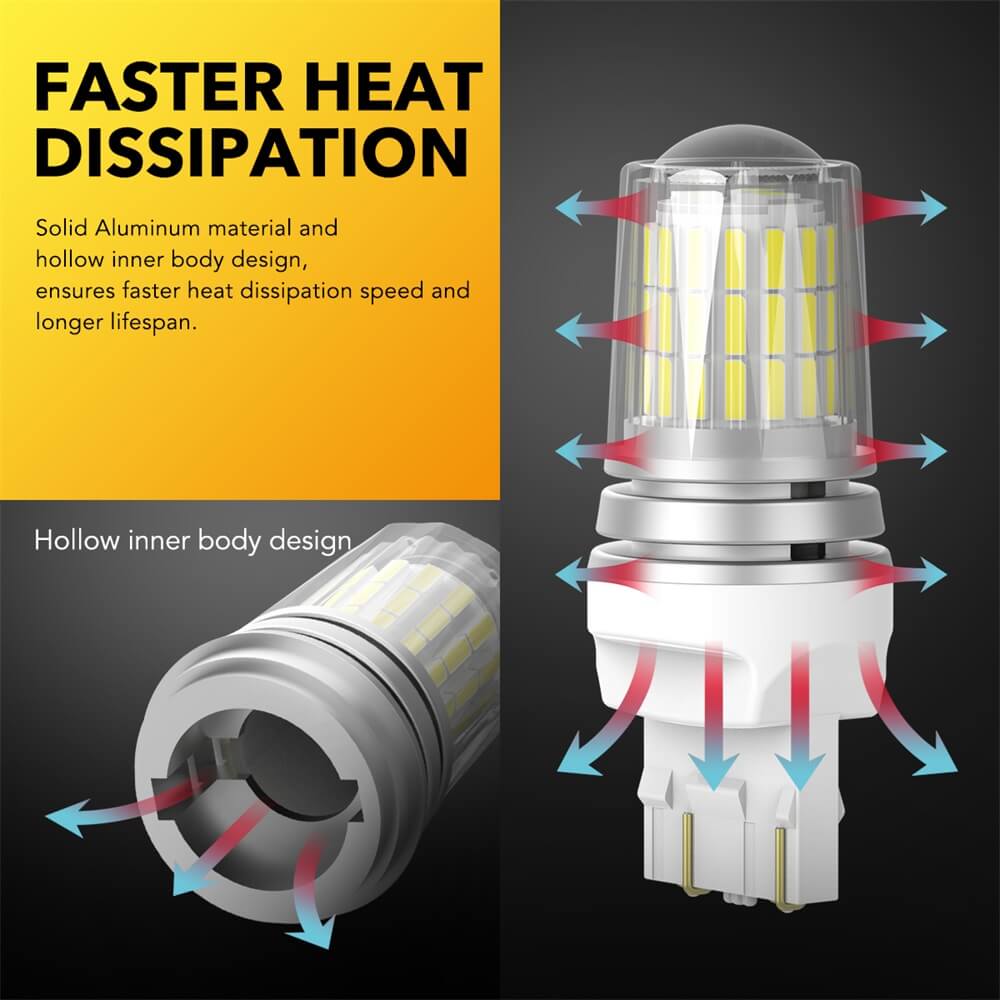 Oxilam Motor Vehicle Lighting OXILAM Upgraded 7443 7440 LED Bulb – 3300LM Reverse Light, 500% Brighter, for Backup, Tail, Stop, DRL, Parking Lights, Pack of 2
