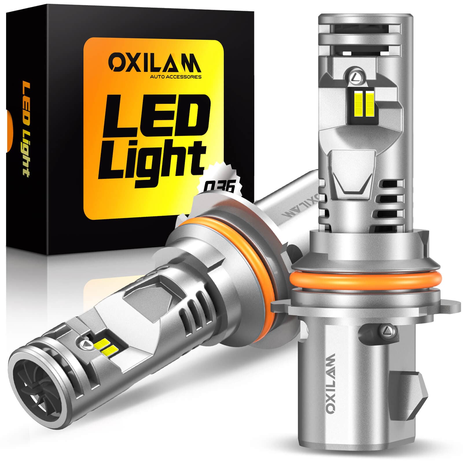 Oxilam Motor Vehicle Lighting OXILAM Upgraded 9004 LED Headlight Bulbs, 18000 Lumens, Wireless HB1 for Halogen Replacement