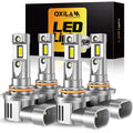 Oxilam OXILAM Upgraded 9005 9006 LED Bulbs Combo, 1:1 Mini Size, 6500K, Canbus Ready, Pack of 4
