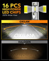 Oxilam OXILAM Upgraded 9012 Bulb, HIR2 Fog Light 60W 600% Brighter, 1:1 Mini Size, Plug & Play