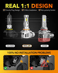Oxilam OXILAM Upgraded 9012 Bulb, HIR2 Fog Light 60W 600% Brighter, 1:1 Mini Size, Plug & Play