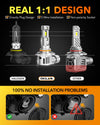 Oxilam OXILAM Upgraded 9012 Bulb, HIR2 Fog Light 60W 600% Brighter, 1:1 Mini Size, Plug & Play