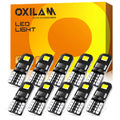 Oxilam OXILAM White T10 194 W5W 168 2825 LED Bulbs Widely Used as Parking Lights Door Lights License Plate Lights (10 PCS)