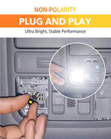 Oxilam OXILAM White T10 194 W5W 168 2825 LED Bulbs Widely Used as Parking Lights Door Lights License Plate Lights (10 PCS)