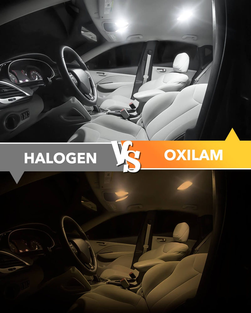 Oxilam OXILAM White T10 194 W5W 168 2825 LED Bulbs Widely Used as Parking Lights Door Lights License Plate Lights (10 PCS)