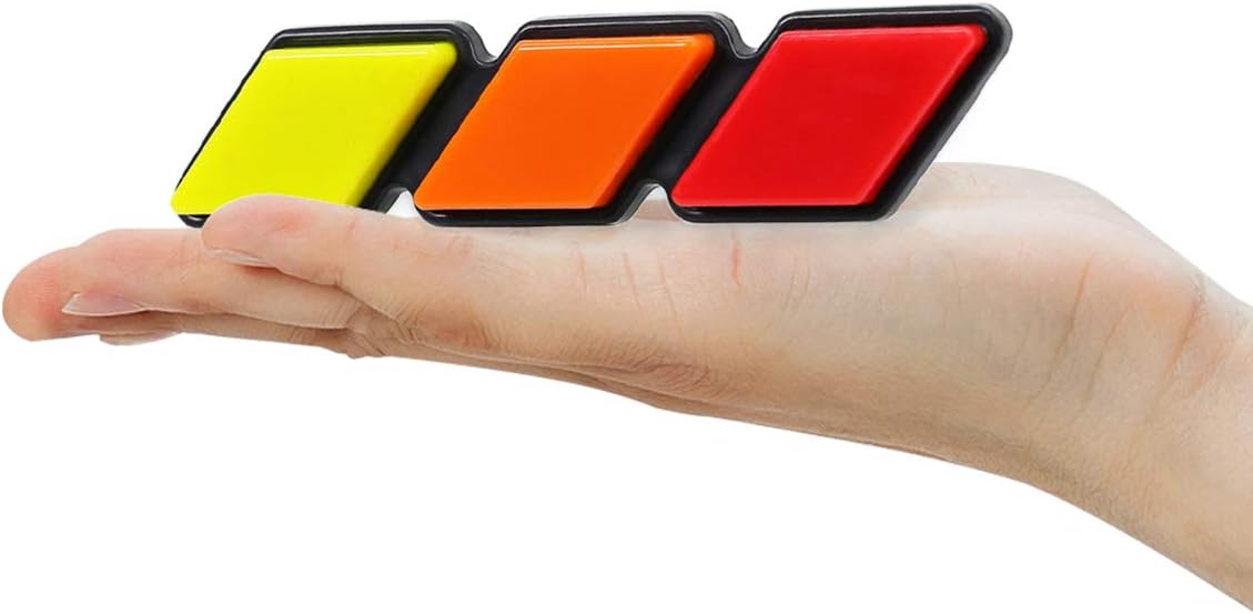 Oxilam Motor Vehicle Parts Tri-color Grille Badge Emblem Decoration Accessories Car Truck Label Fit for Tacoma 4Runner Tundra Sequoia Rav4 Highlander (White, Light Gray, Dark Gray)