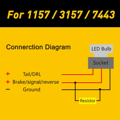 Oxilam Universal 50W 6ohm LED Resistors for European Vehicles - Resolve LED Bulb Errors and Flickering