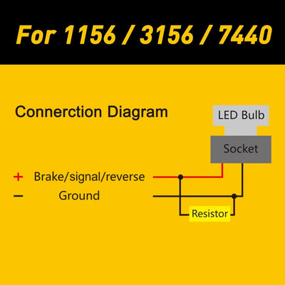 Oxilam Universal 50W 6ohm LED Resistors for European Vehicles - Resolve LED Bulb Errors and Flickering