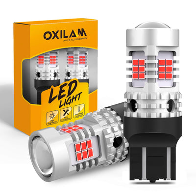 2022 Upgraded 7440 LED Bulbs Red Brake Lights, 4000LM 600% Bright - Oxilam