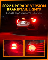 Oxilam Motor Vehicle Lighting 2022 Upgraded 7440 7443 LED Bulbs Red Brake Lights, 4000LM 600% Brighter, CANBUS Error Free, OXILAM 7441 7444 T20 W21W LED Lamps Replacement with Projector for Tail Turn Signal Stop Lights (Pack of 2)