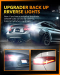 Oxilam 2022 Upgraded 7440 7443 LED Bulbs White for Reverse Lights, 4000LM 600% Brighter, OXILAM 7441 7444 T20 W21W LED Lamps Replacement for Backup Tail Brake Turn Signal Parking Lights and DRL (Pack of 2)
