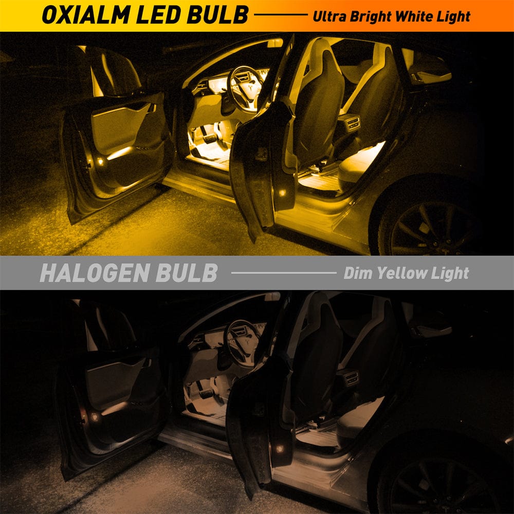 OXILAM 194 LED Bulbs Amber Super Bright 168 2825 W5W T10 Interior Car -  Oxilam
