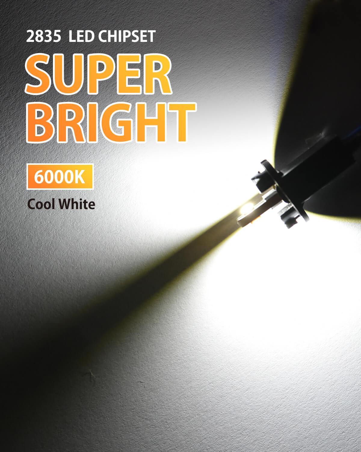 OXILAM White T10 194 W5W 168 2825 LED Bulbs Widely Used as Parking Lights Door Lights License Plate Lights (10 PCS)