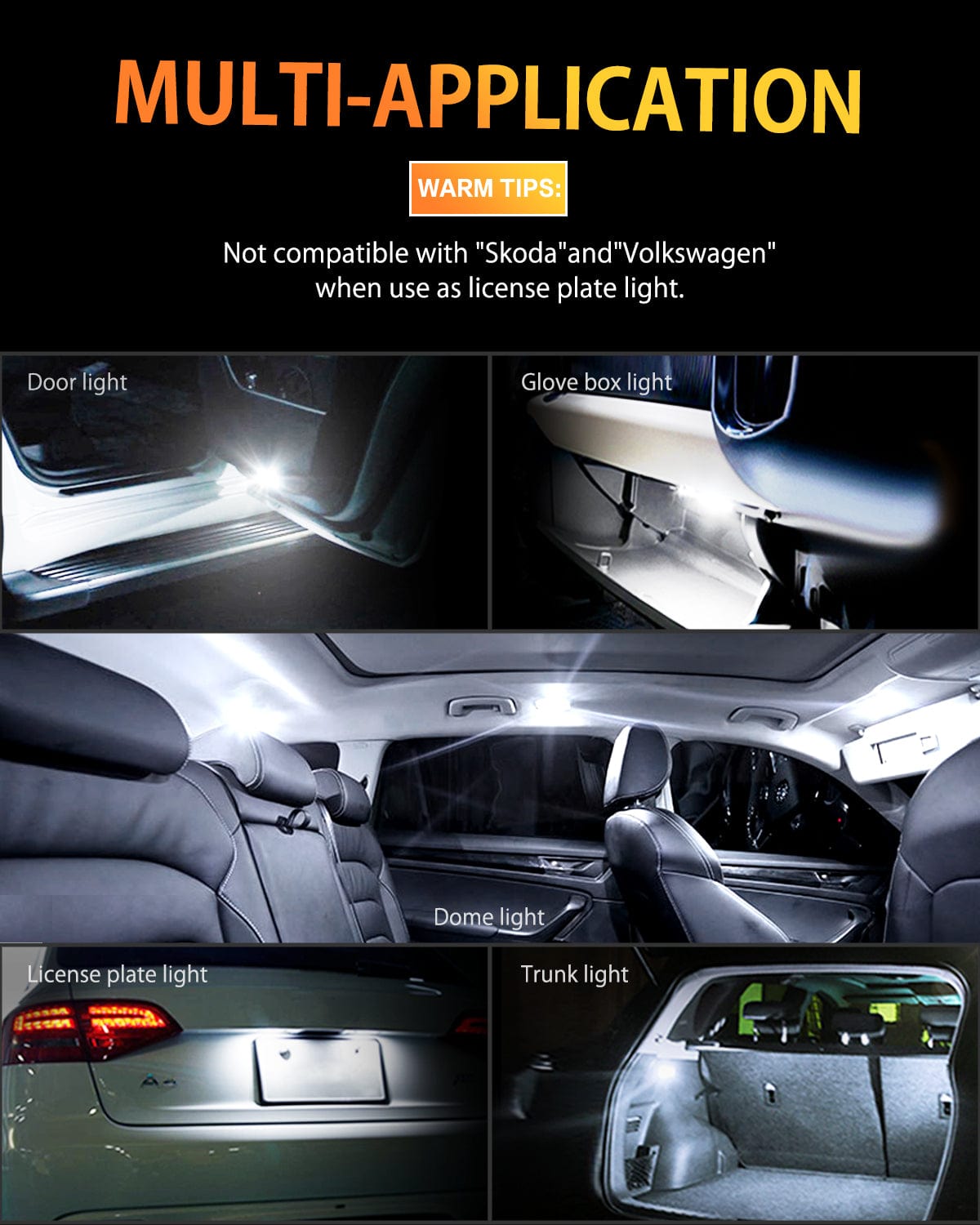 For 1999-2016 Ford F150 F250 F350 LED License Plate Tag Light Lamp