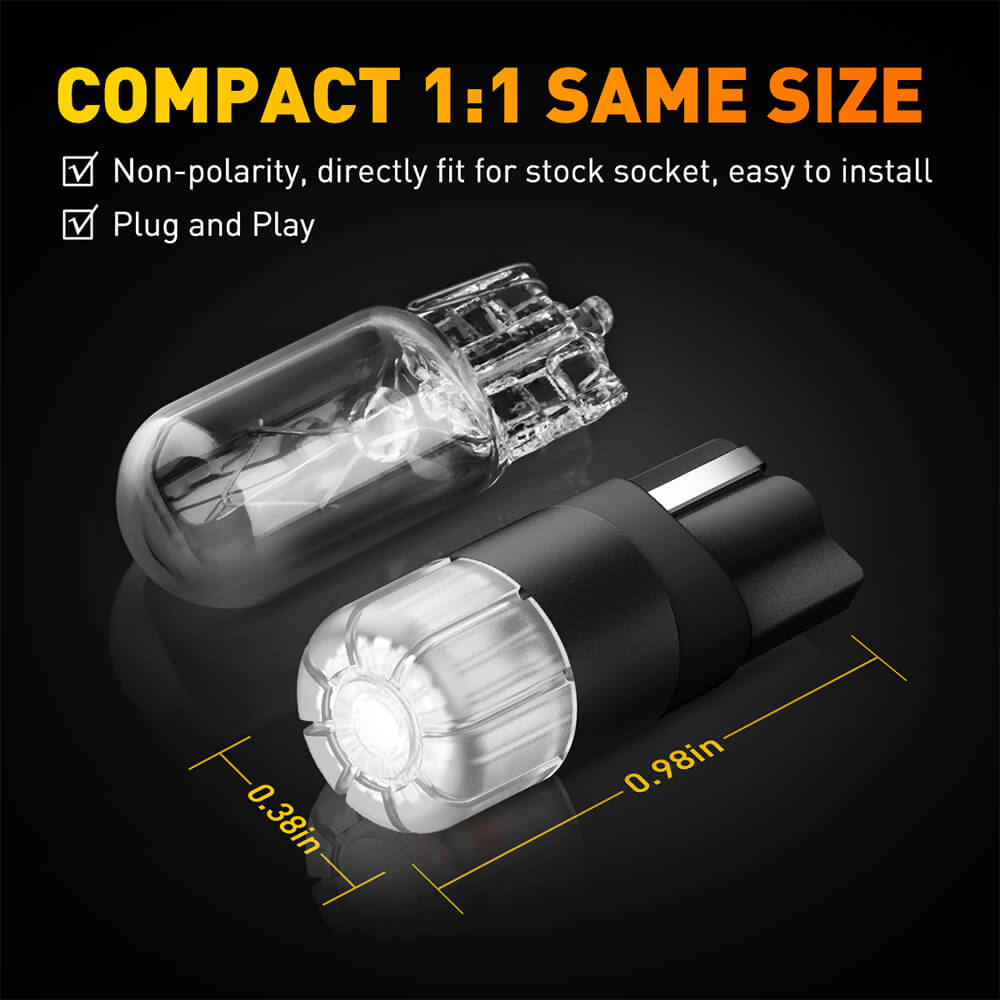 T10 Led Bulb 194 W5W 24SMD Chipsets LED Bulbs for Car Courtesy Dome Map  Door License Plate Light