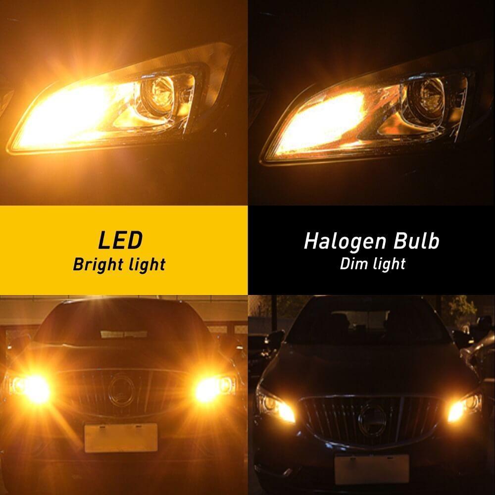 Oxilam OXILAM 7440 LED Bulbs Amber Yellow 2800LM for Turn Signal Lights with Build-in Load Resistor CANBUS Error Free T20 7440NA 7441 W21W WY21W Blinker Bulb Replacement (2PCS)