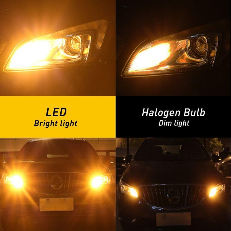 Oxilam OXILAM 7440 LED Bulbs Amber Yellow 2800LM for Turn Signal Lights with Build-in Load Resistor CANBUS Error Free T20 7440NA 7441 W21W WY21W Blinker Bulb Replacement (2PCS)