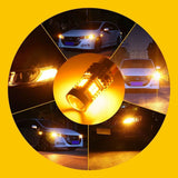 Oxilam OXILAM 7440 LED Bulbs Amber Yellow 2800LM for Turn Signal Lights with Build-in Load Resistor CANBUS Error Free T20 7440NA 7441 W21W WY21W Blinker Bulb Replacement (2PCS)