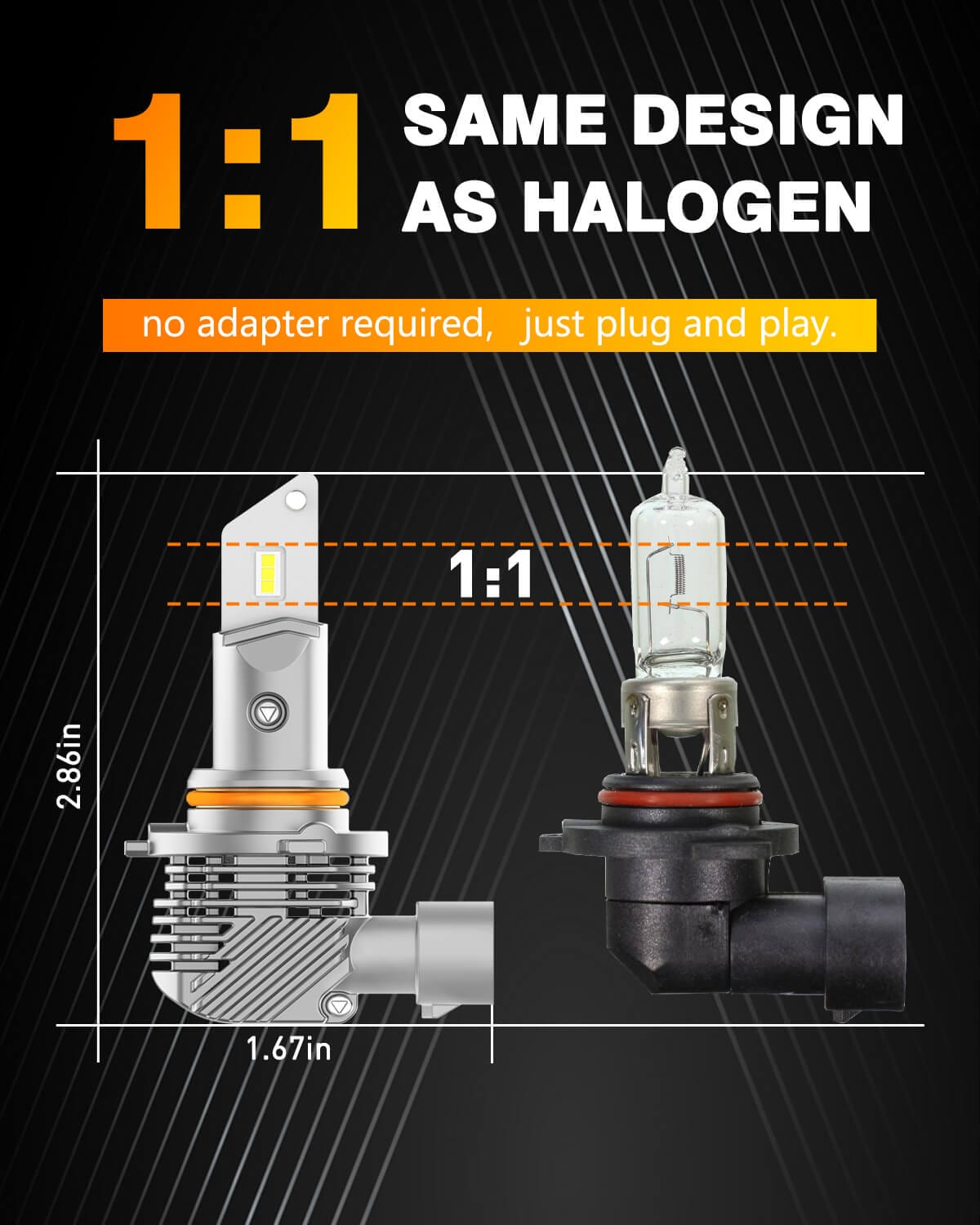 LED bulb-set HB3 (6500K) to converting from halogen to LED