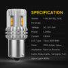 OXILAM Turn Signal Light 1156 LED Bulbs Amber Yellow 2200K Extremely Bright BA15S 1141 1003 7506 LED Bulbs with High Power 12pcs 3020SMD Chipsets, 2 Pack