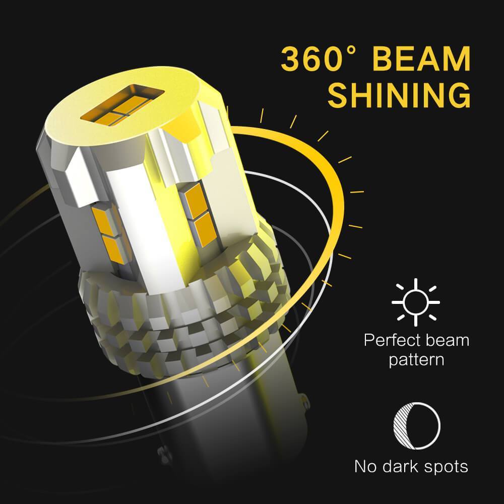 OXILAM Turn Signal Light 1156 LED Bulbs Amber Yellow 2200K Extremely B -  Oxilam